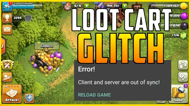 Clash of clans: New loot cart glitch Coc || Unlimited loot glitch || new bug / glitch clash of clans