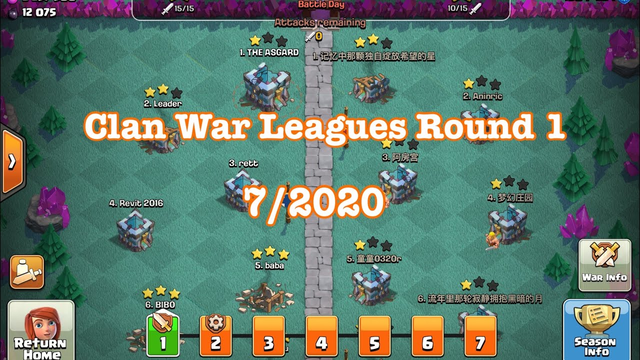 Clan War Leagues 7/2020 Round 1 - Clash of Clans