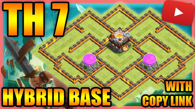 Clash Of Clans - NEW Town Hall 7 (TH7) HYBRID / TROPHY BASE 2020 | NEW BIG UPDATE | WITH COPY LINK