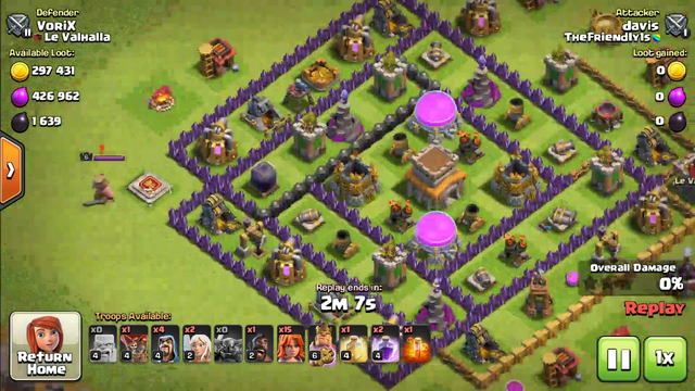 Clash of clans town hall 8 battle
