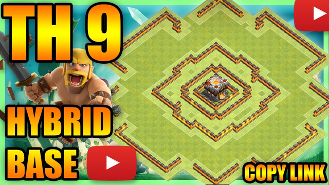 Clash Of Clans - NEW Town Hall 9 (TH9) HYBRID / TROPHY BASE 2020 | NEW BIG UPDATE | WITH COPY LINK