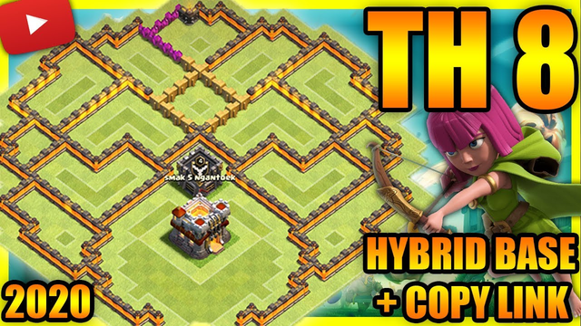 Clash Of Clans - NEW Town Hall 8 (TH8) HYBRID / TROPHY BASE 2020 | NEW BIG UPDATE | WITH COPY LINK