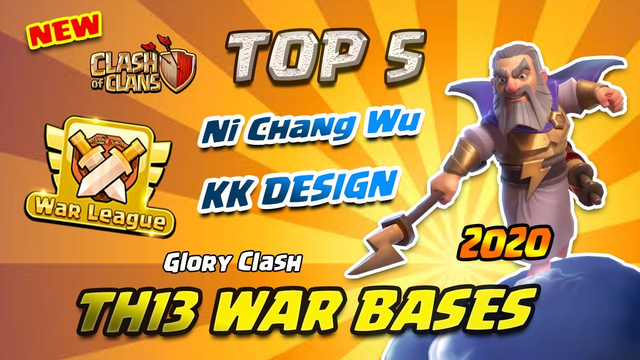 *NEW* Top5 Ni Chang Wu Th13 CWL War Bases 2020/KK Design/Anti Zap/Anti 2-3 Star/Clash of clans #525