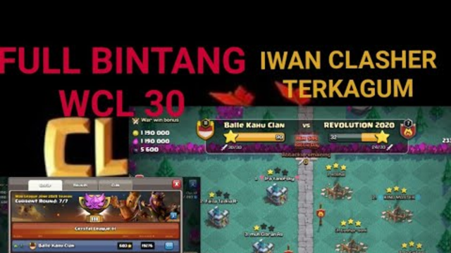 LIVE STREAMING CLASH OF CLANS WCL ROUND 1 WITH BALLE KAHU CLAN ( CLASHER SULSEL BONE )