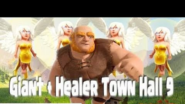 Giant Healer Attack TH9 Farming Strategy Clash of Clans/giant ka bum bam /healer ka tapa tap