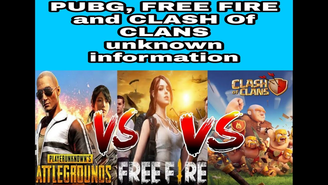 #AUD Tech. ......PUBG,----FREE FIRE and ---CLASH Of CLANS unknown information.... ******-------- .