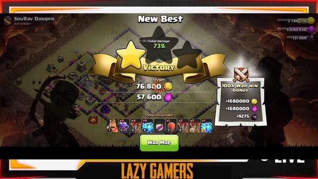clash of clans  on lazy gamers