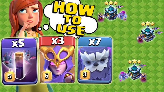 New Super Witch Legend Push (Super Witch + Yeti + Bat) How to use Super WITCH in Legend base | CoC