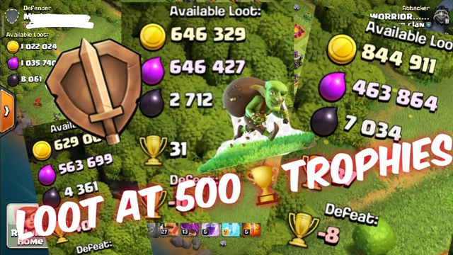 Loot at 500 Trophies|Clash Of Clans|Highest Loot on Coc|Biggest myth of Clash Of Clans
