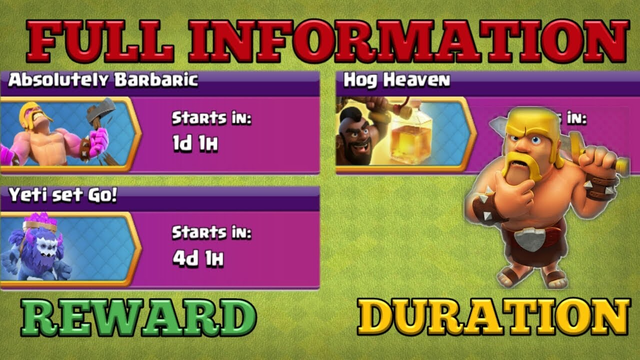 Clash Of Clans Upcoming Event Full Information Reward And duration || Coc New Event 2020 .....