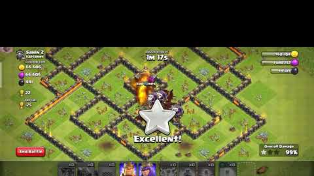 clash of clan...98 percent damage with one star attack... latest #coc video