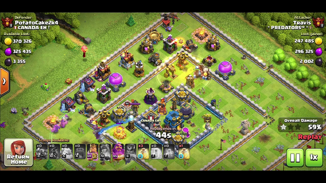 Clash of clans a new Th13 can 3 star against any th12! Quick Hogs 5 heals. 2 freeze. Heroes and WW.