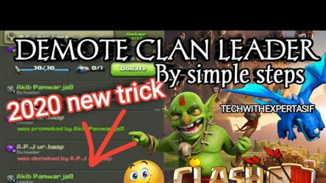 Become clan leader || Become clash of Clans clan leader | Clans of Clans || Demote Clan leader | coc