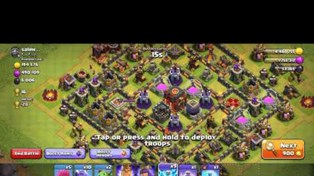 CLASH OF CLANS///OVERPOWER ATTACK ON TOWNHALL-10//DRAGONS