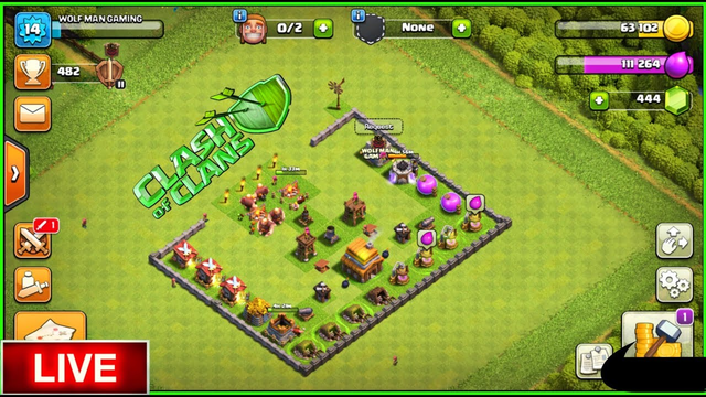 Coc Live | Afternoon Stream With Wolf | Clash Of Clans Live
