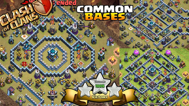 Triple this Common Bases Th13 3 Star strategies Hybrid & Dragon Bat|Clash Of Clans!