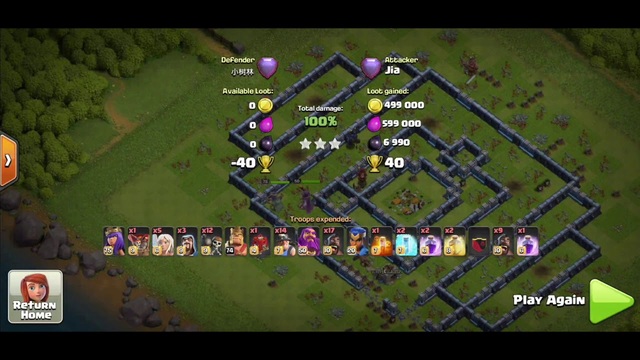 Clash of clans, TH13 Miner Hogs hybrid attack, 3 stars
