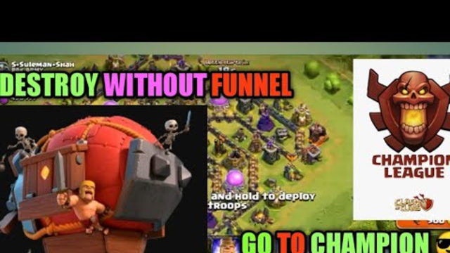 DESTROY WITHOUT FUNNEL | only. with jump spell| CLASH OF CLANS | supercell | legend gamerz