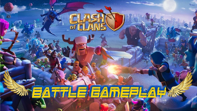 Clash of clans battle gameplay in battle arena