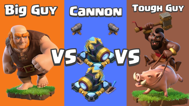 Every Level Cannon VS Hog Rider and Giant | Clash of Clans