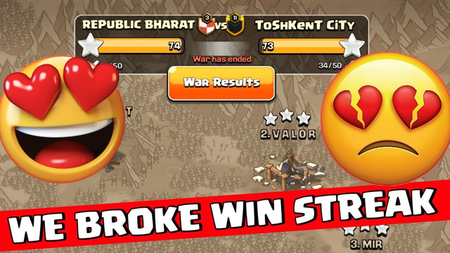 We Broke Enemy War Win Streak - Clash of Clans !