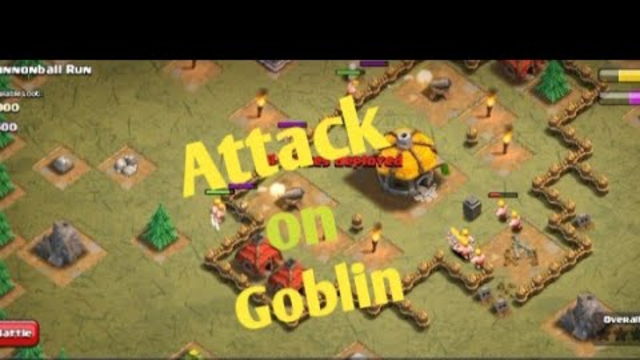 Clash of clans gameplay attack on goblin town Hall 2