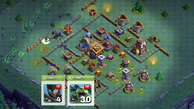Clash of clans : Coc naght base attack best strategy  4 witches & 30 minions and my 3 base copy link