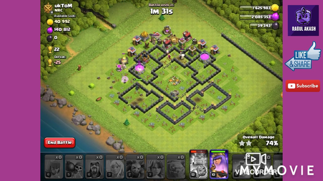 Queen walk strategy in townhall 9(clash of clans) gameplay - 5/Ragul Akash