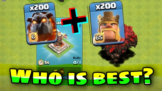 Lava hound VS barberian king most epic battle || clash of clans gameplay