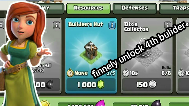 FINNELY  4TH BULIDER UNLOCKED CLASH OF CLANS