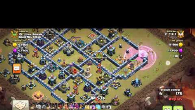 #3Stars  Max Th13 #Clash Of Clans #Queen Walk Straregy:)