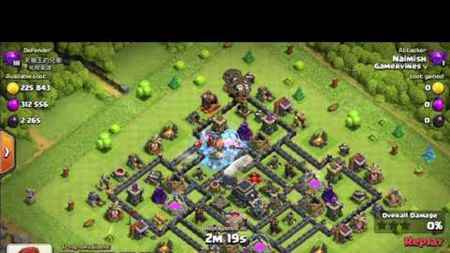 Clash of Clans Th9 3 star attack without heroes
