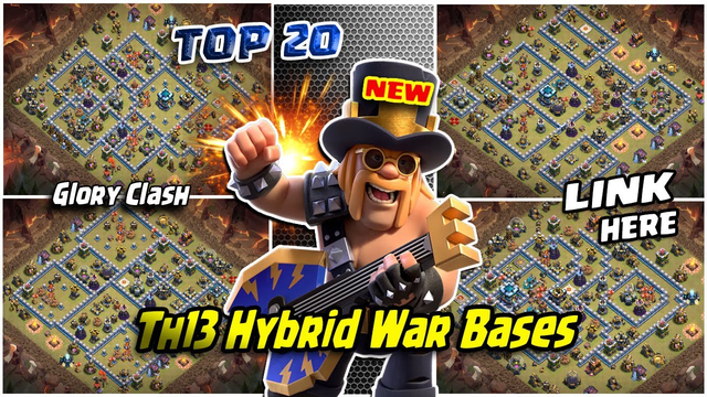 *GREAT* TOP 20 Th13 Hybrid War Bases 2020/Trophy & CWL War Base/Anti 2-3 Star/Clash of clans #556