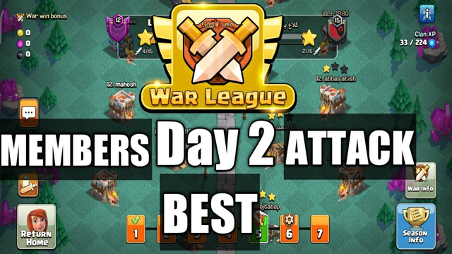 CWL-Day 2 [Best Attacks ]- Clash Of Clans