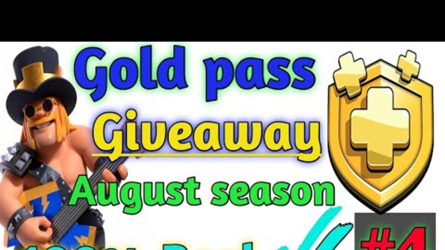 Giveaway of gold pass| Clash of Clans| Free gold pass| Gold pass giveaway of August season.