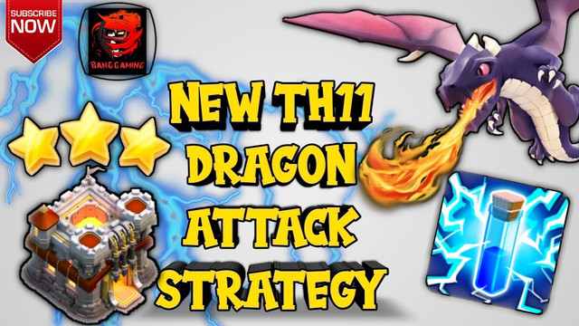 TH11 Dragon Attack Strategy 2020 | Lightning Spell | New TH11 Zap Dragon | Clash of Clans - Coc