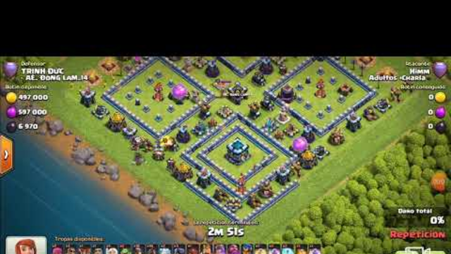 Clash of Clans: Ataque TH13 Anti 3 Montapuercos y mineros (Hogs miners Attack TH13 Anti 3 stars)