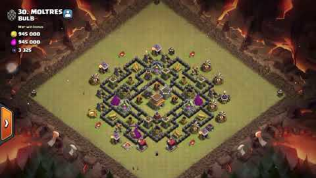 Clash of Clans TH8 Clan War League DragaLoon with Lightning Spell Attack