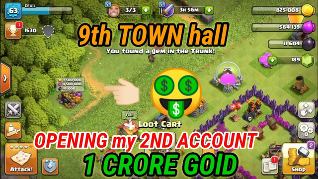 Opening my second account for the first time/clash of clans