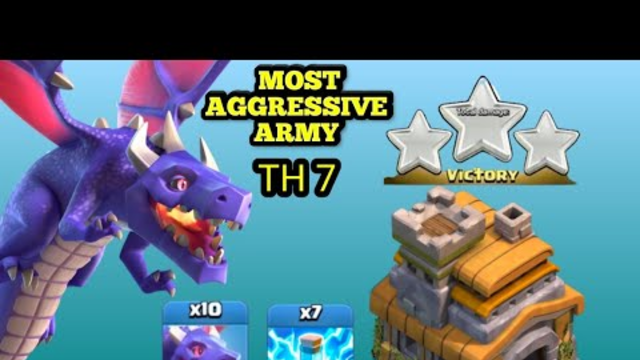 Clash of Clans | BEST TOWNHALL 7 FARMING STRATEGY | DRAGONS