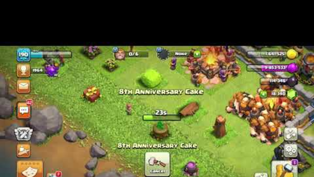 Removing 8th Anniversary Cake - Clash of Clans