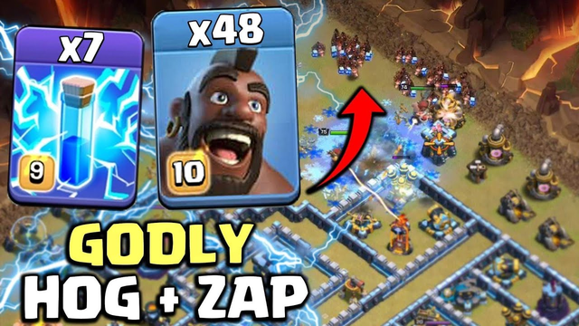 Explained the Destroyer Combo TH13 Lightning Hogs Ice | Ground Town Hall 13 Attack | Clash Of Clans