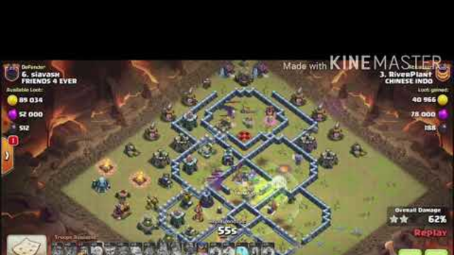 ATTACKING AT CLAN WAR LEAGUE CHAMPIONS LEAGUE 1 CLASH OF CLANS TOWN HALL 13 WITH YETI BATS SPELL