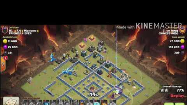 ATTACKING AT CLAN WAR LEAGUE CHAMPIONS LEAGUE 1 CLASH OF CLANS TOWN HALL 13 WITH ELECTRO DRAGON