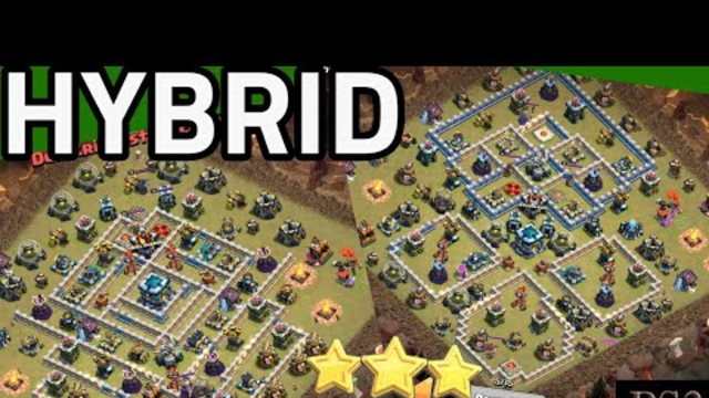 How to 3 star SCWL base - HYBRID strategy attack TH13 / Clash of Clans