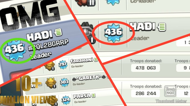 OMG ,,,,..... ALL clan member follow clan leader .....amazing experience level in #coc
