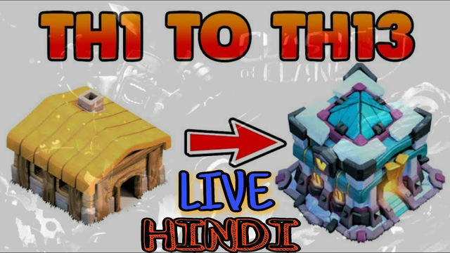 TOWN HALL 1 TO TOWN HALL 13 NEW JOURNEY IN HINDI CLASH OF CLANS