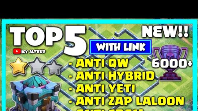 Th13 anti 2-star legend league base with link || Top 5 ! Coc Legend bases 2020