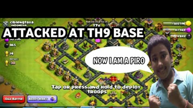 ATTACKED AT TH9 BASE | CLASH OF CLANS GAMEPLAY | ANISH PAUL