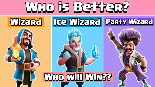 Who is better WIZARD?? Wizard Vs Ice Wizard Vs Party Wizard | Clash Of Clans